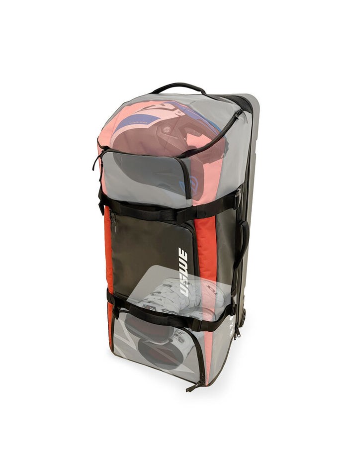 BUDDY 150L ATHLETE GEAR TROLLEY BAG BLACK/USWE RED